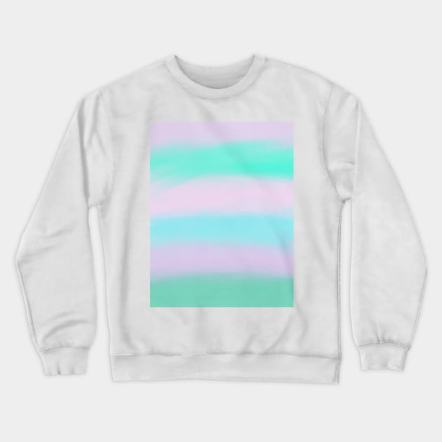 Water Color Pastel Rainbow StripE Crewneck Sweatshirt by Magically Megan 